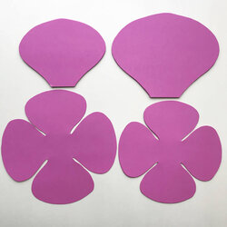 Brilliant Paper Flowers Petal Flower Template With Center Rose Silhouette Ready Cut Petals Annie Version