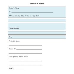 High Quality Free Fake Doctors Note Template Download Bonus Doctor Notes