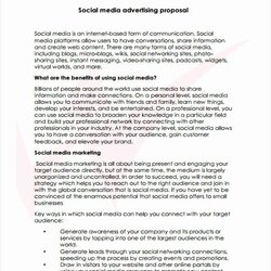 Cool Social Media Proposal Templates Fresh Sample Word