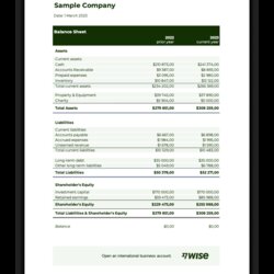 Free Balance Sheet Template Download Wise Simple