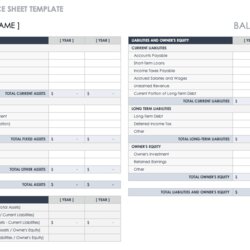 Tremendous Free Balance Sheet Templates Template Trucking Company Basic Financial Simple Liabilities