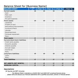 Admirable Balance Sheet Templates Free Printable Docs Formats Template Sample Examples Worksheet Assets