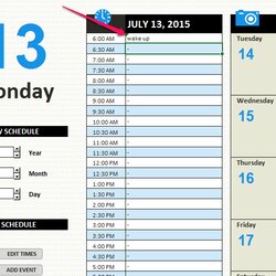 High Quality How To Create Weekly Hour Calendar With Excel Schedule Step