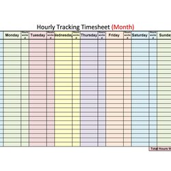 Eminent Hourly Schedule Template Printable