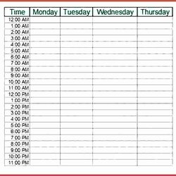 Super Excel Hour Schedule Template Templates Weekly Calendar Via Fresh Of