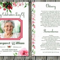 Tremendous Unique Memorial Card Template Free Download In With Images