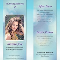 Outstanding Memorial Card Template Free Download Lovely Funeral Bookmark Templates