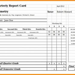 Smashing Middle School Report Card Template Unique High