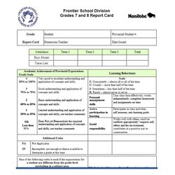 Middle School Report Card Template The Best Free Maker By
