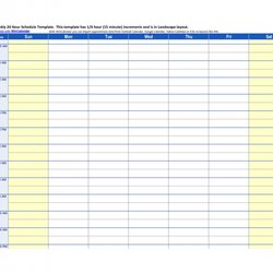 Superb Hourly Schedule Template Excel Business Hour
