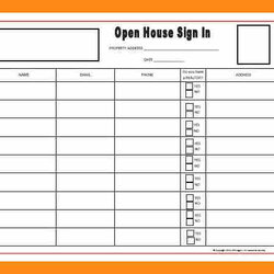 Cool Employee Sign In Sheets Template Business Sheet Open House