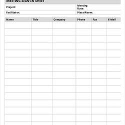 Outstanding Employee Sign In Sheet Weekly Excel Templates Sheets Meeting