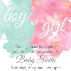 Swell Gender Reveal Invitation