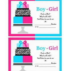Sterling Free Gender Reveal Invitation Templates Template Lab Baby