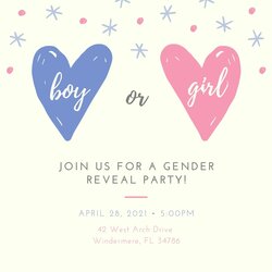 Champion Free Custom Printable Gender Reveal Invitation Templates Confetti Pink Blue Watercolor