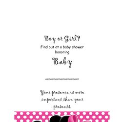 Marvelous Free Gender Reveal Invitation Templates Template Lab Baby