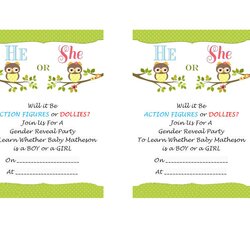 Free Gender Reveal Invitation Templates Template Invitations Baby Printable Kb