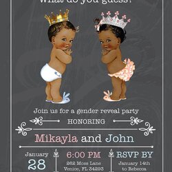 Exceptional Gender Reveal Invitation Template Tutus Ties Width