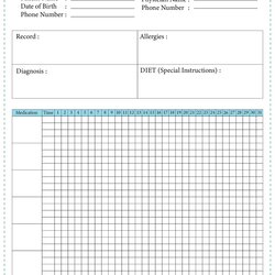 Matchless Best Printable Medication Administration Record Template For Blank