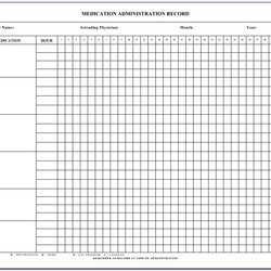 Tremendous Blank Medication Administration Record Template Singular Form Free