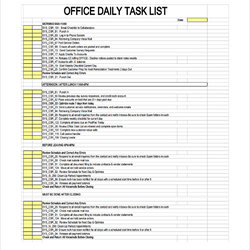 Great Sample Daily Task Template Free Documents Download In Office List