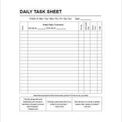 Smashing Daily Task List Templates Free Sample Example Format Download Sheet Template Do