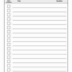 High Quality Daily Task List Template Word Inspirational Management Checklist Worksheet