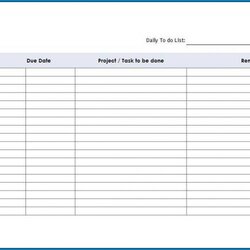 Brilliant Free Printable Daily Task List Template Work Example Of