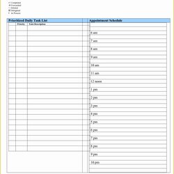 Legit Free Task Template Of Daily List Schultz Michael