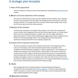 Fantastic Great Strategic Plan Templates To Grow Your Business