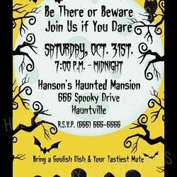 Terrific Halloween Invitation Handmade Digital Invite