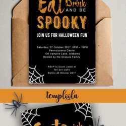 Wonderful Free Printable Halloween Party Invitations Template Invitation