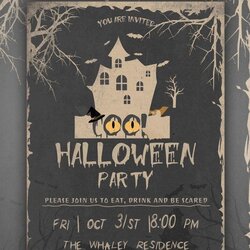 Super Free Halloween Invite Templates Invitation Vector Template Party Invitations Printable Cool Editable