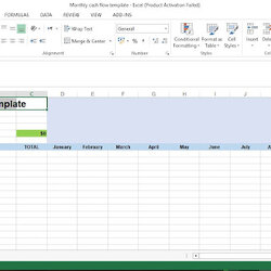 Swell Free Monthly Cash Flow Template In Excel