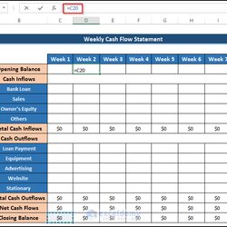 Cash Flow Projection Template Excel Weekly Statement Format In