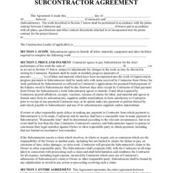 Get Subcontractor Agreement For Your Business Template