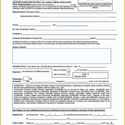 Wizard Subcontractor Agreement Template Free Of Contract Download Documents