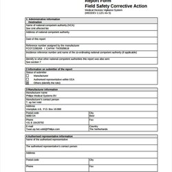 Supreme Free Corrective Action Form Examples In Word Inside Template