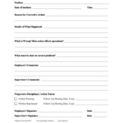 Super Corrective Action Form Printable Download Template Page Thumb Big