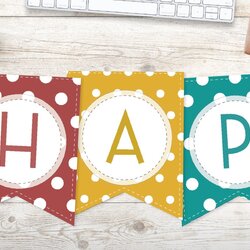 The Highest Standard Free Printable Colorful Polka Dot Happy Birthday Banner Letters World Templates