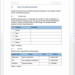 Validation Test Plan Template Printable Documents Ms Word