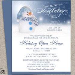 Sterling Open House Invitation Template Word And Format Holiday