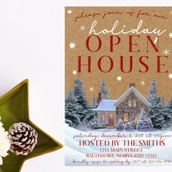 The Highest Quality Holiday Open House Invitation Christmas Invite