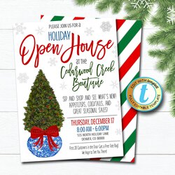 Eminent Holiday Open House Invitation Christmas Boutique Shopping