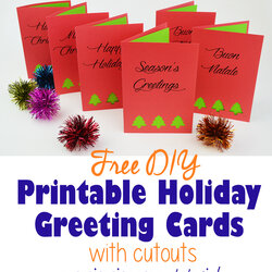Capital Greetings Free Printable Holiday Cards With Cutouts Greeting
