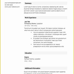 Attractive Resume Templates Free Download Word Of Bonner