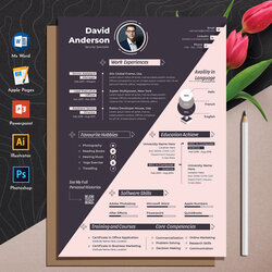 Modern Creative Editable Word Apple Pages Resume Template Resumes