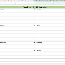 Excellent Printable Calendar Weekly Month Calender Planner