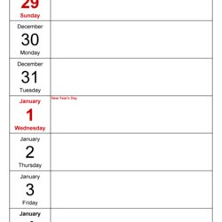 Wonderful Weekly Calendars For Free Printable Templates Calendar Template Large
