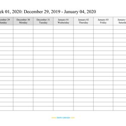 Supreme Weekly Calendar Word Excel Template Blank Doc